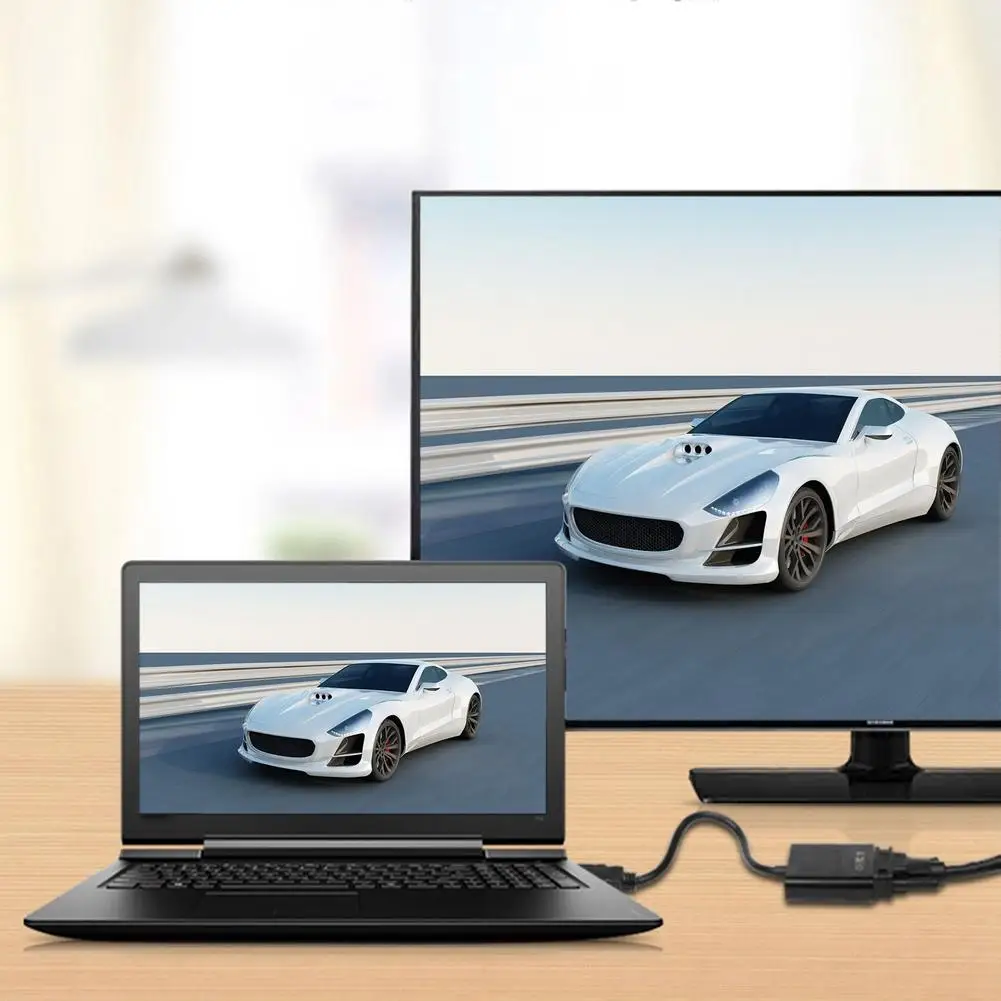 1080P совместимому с HDMI к VGA Кабель-адаптер конвертер Папа-мама адаптер для