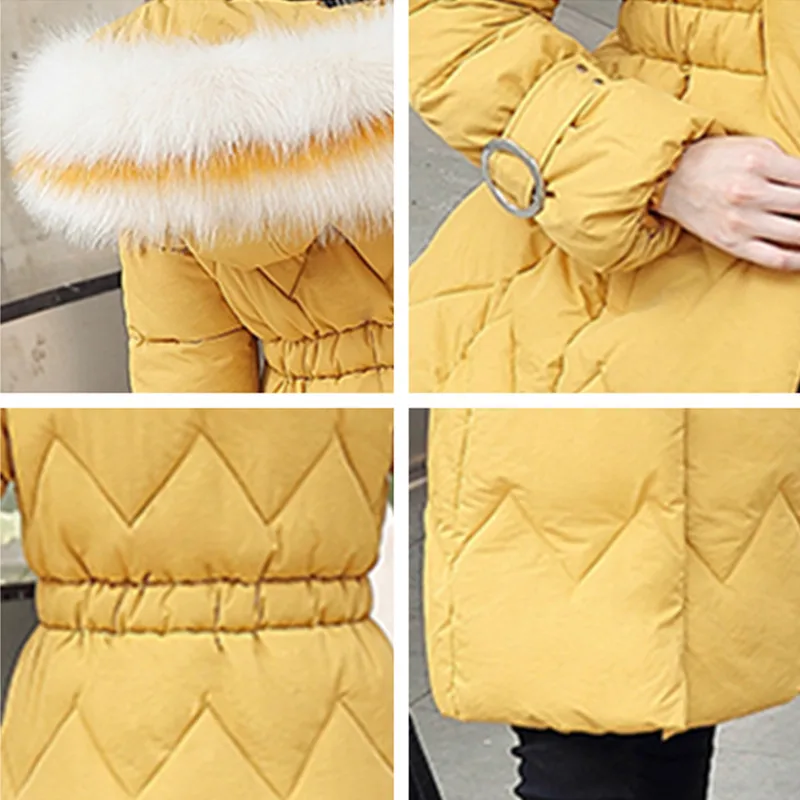 Женская зимняя куртка уличная одежда на вате пальто парка 2019 новая длинная