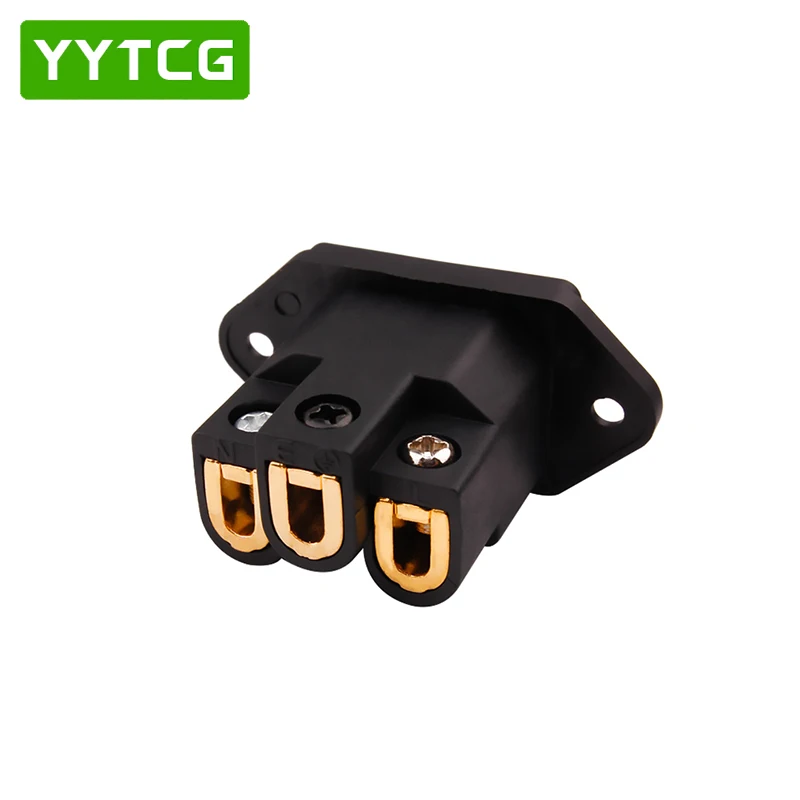 YYAUDIO AC IEC входное гнездо Чистая Медь позолоченная HIFI мощность