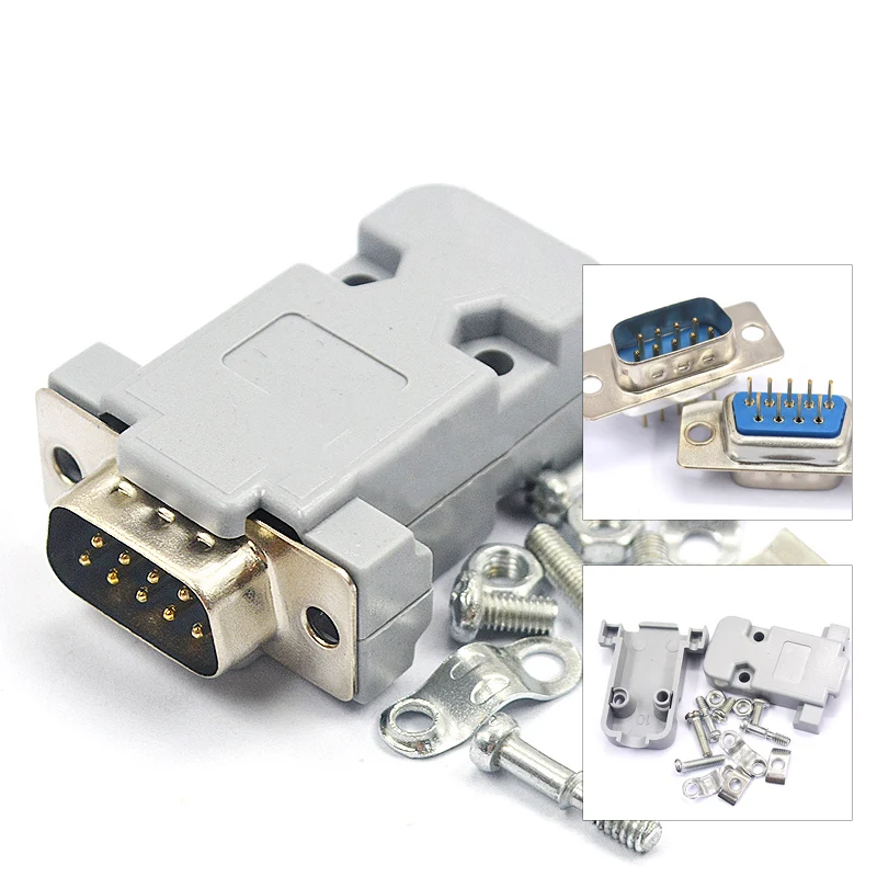 Разъемы DB9 9-контактный переходник Папа-папа последовательный разъем RS232