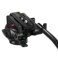 neewer metal heavy duty video camera tripod fluid drag pan head sliding plate handle for dslr cameras video camcorders shooting