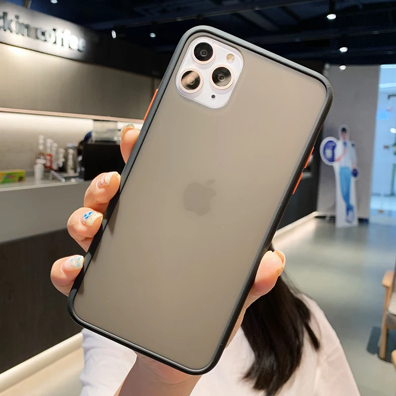 Чехол для телефона для iPhone 11 Pro X XR XS Max 7 8 Plus, роскошный Контрастный ЦВЕТНОЙ каркас, матовый жесткий защитный чехол для iPhone 11