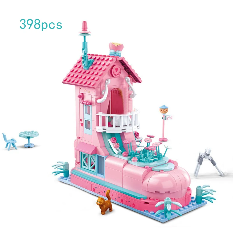 

Friends tree race car bus Brick Toy Children for girl Princess villa castle Prince City Wedding sets Romantic Amusement park