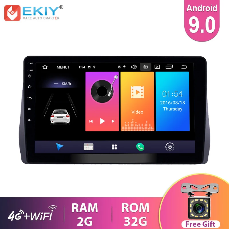 EKIY Android 9 0 для Toyota Wish 2009 2010 2011 2012 автомобильное радио навигация GPS мультимедийный