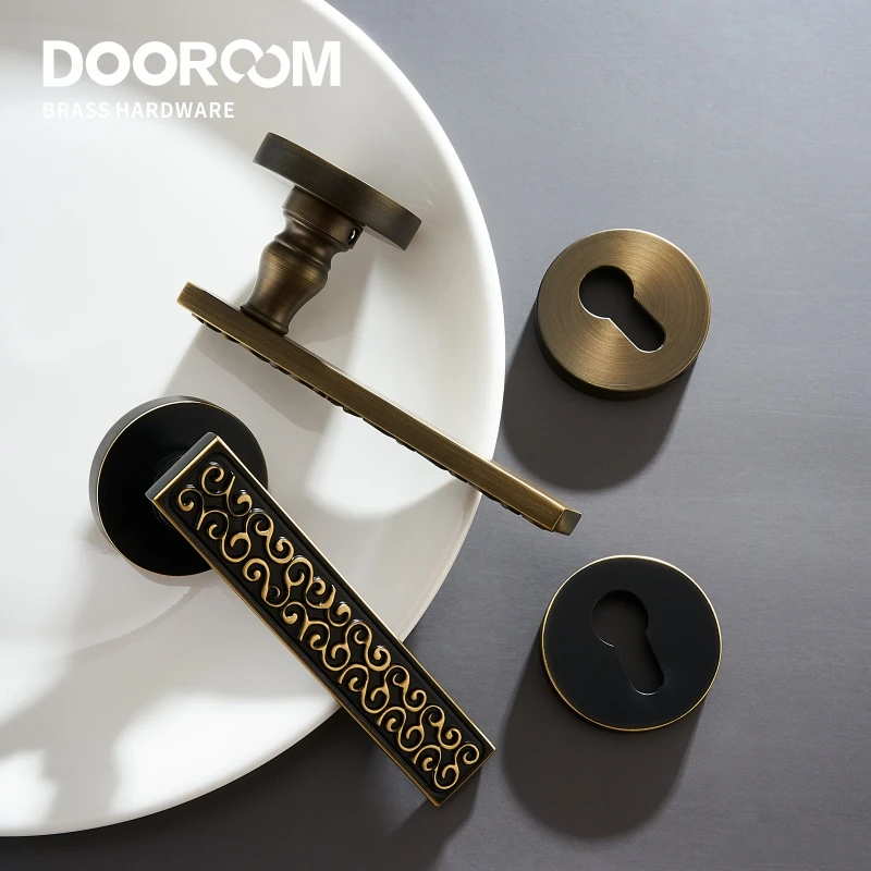 Дверной рычаг из латуни Dooroom бесшумный европейский и американский интерьер