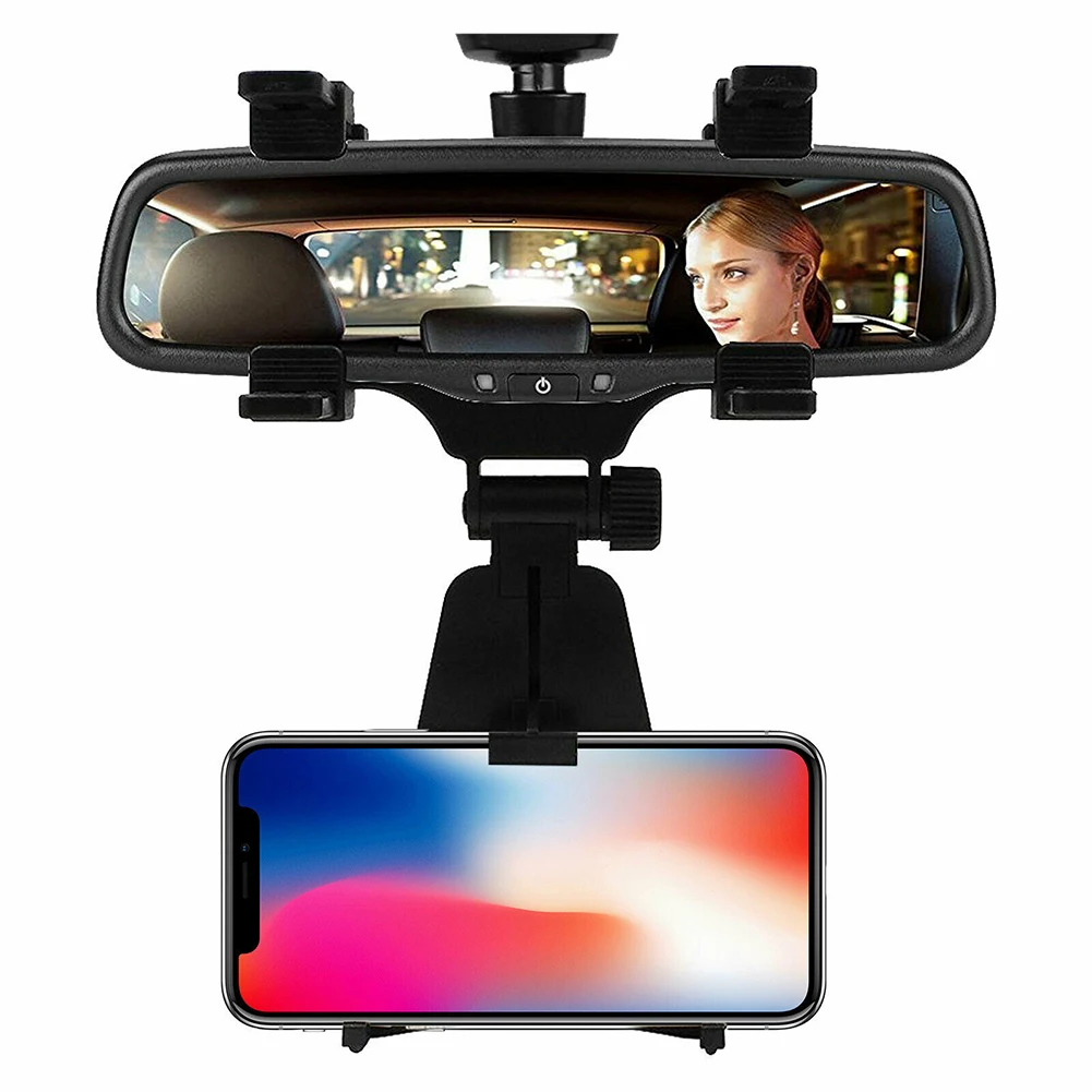

Universal 2-In-1 Rear Car Phone Bracket Rearview Mirror Fixing Bracket Mobile Phone Navigation Bracket Suitable For Smartphone