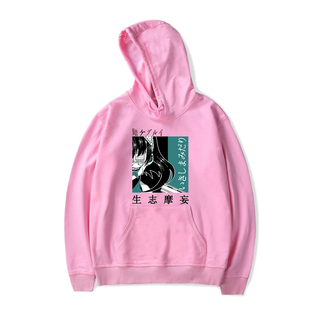 

Kakegurui Runa Japanese Manga Anime High-School Unisex Hoodies Harajuku Kawaii Print Pink Tops Jabami Yumeko Cartoon Pullovers