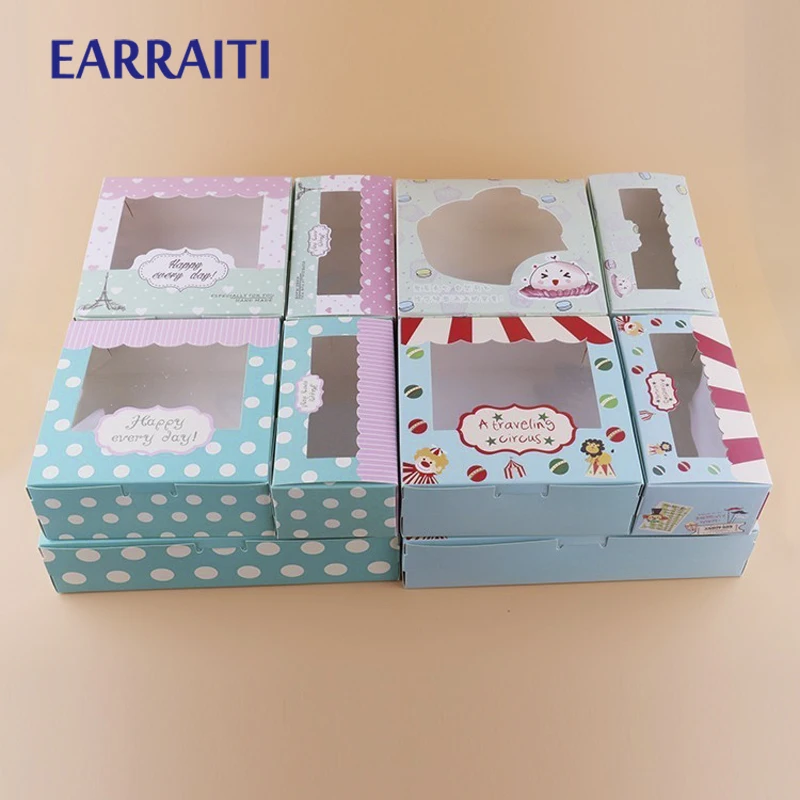 Es For Packaging Cupcake Pink Window Flower Gift Wedding Bags For Cake Candy Cookies Toy Party Favors