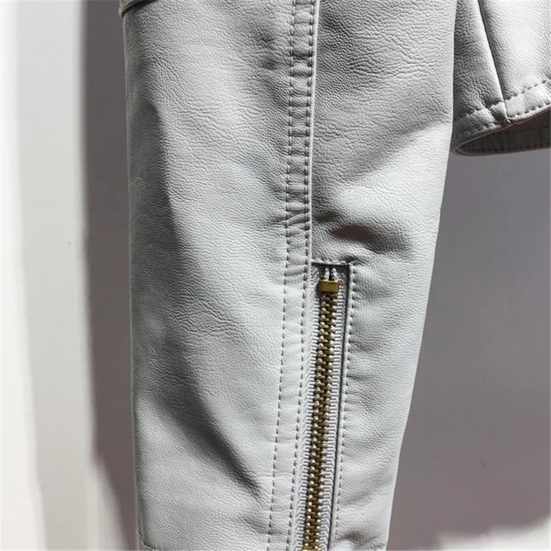 

Woman Spring Leather Veste Pu Jackets Autumn Leather Coats Female Oversize Pu Jacket Slim Pu Motorcycle Coat Chaqueta De Moto