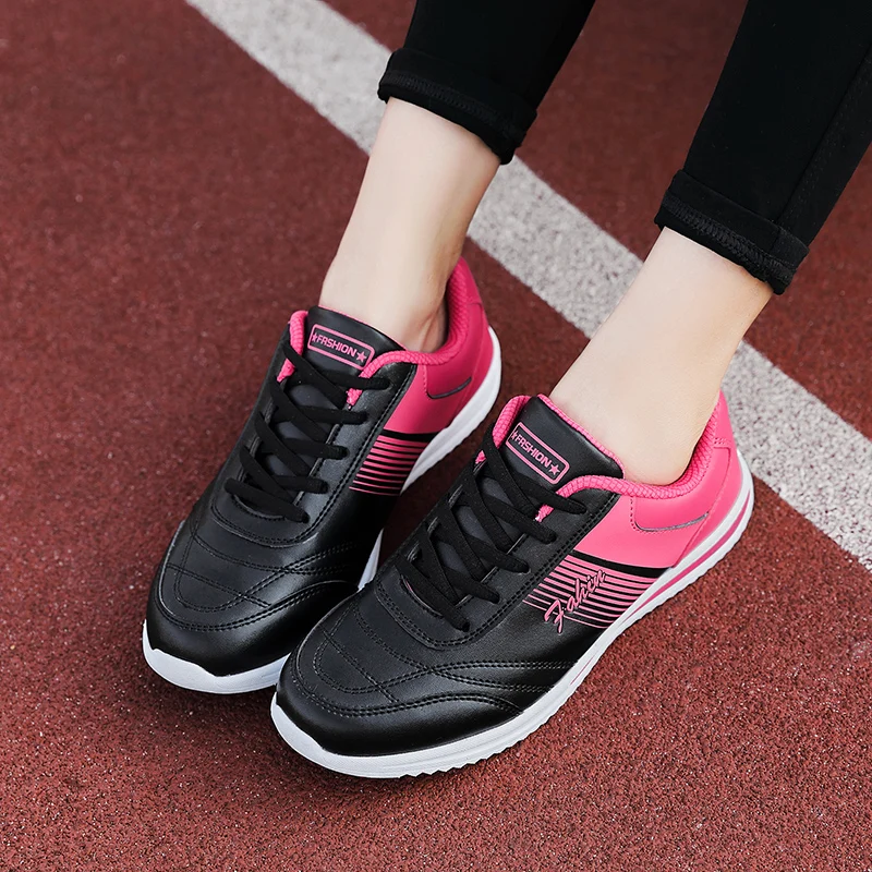 Черные розовые спортивные кроссовки для гольфа без спиц нескользящая кожаная