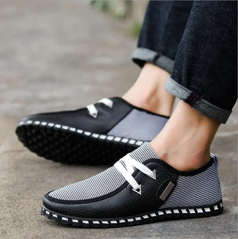 Summer Loafers Men Casual Shoes Fashion Slip On Sneakers Flats Driving PLUS SIZE 39-47 Trainers Zapatos Leather | Обувь