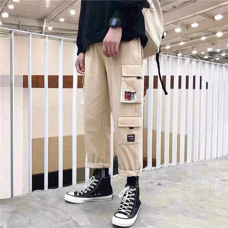 

Мужские повседневные брюки в Корейском стиле, многофункциональная темная одежда для мальчиков, китайская одежда в стиле хип-хоп, брюки, муж...