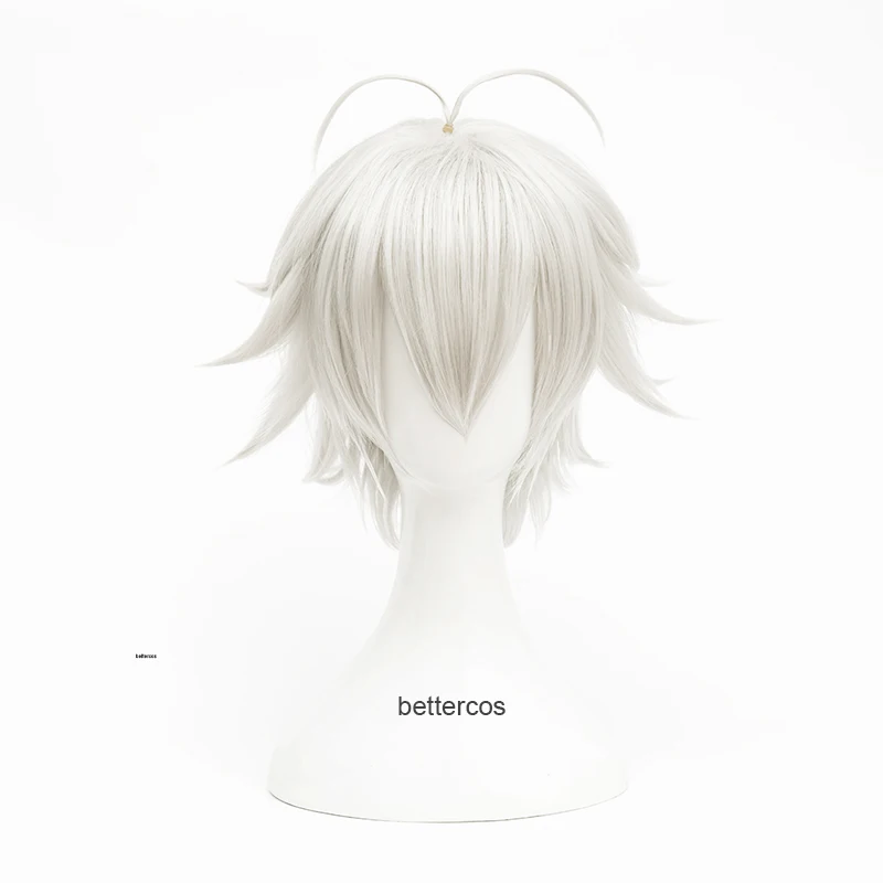 

Division Rap Battle Hypnosis MIC Aohitsugi Samatoki Short Silver White Wig Heat Resistant Synthetic Hair Cosplay Wigs + Wig Cap