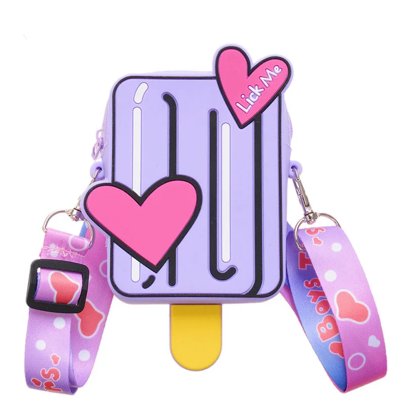 

Summer Children's Shoulder Bags Fashion Baby Girls Small Coin Purse Handbags Cartoon Silica Gel Kids Boys Mini Crossbody Bag