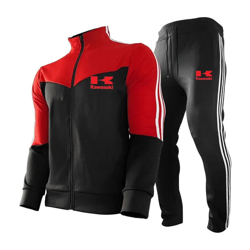 

New Mens Tracksuits 2021 Men Sets Zipper Polyester Breathable Sweatshirt Sweatpants Tracksuit Men Sport Fitness Men's Clothing