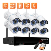 techage h 265 8ch hd 3mp cctv video surveillance system wireless nvr kit wifi ip security camera set outdoor audio record camera