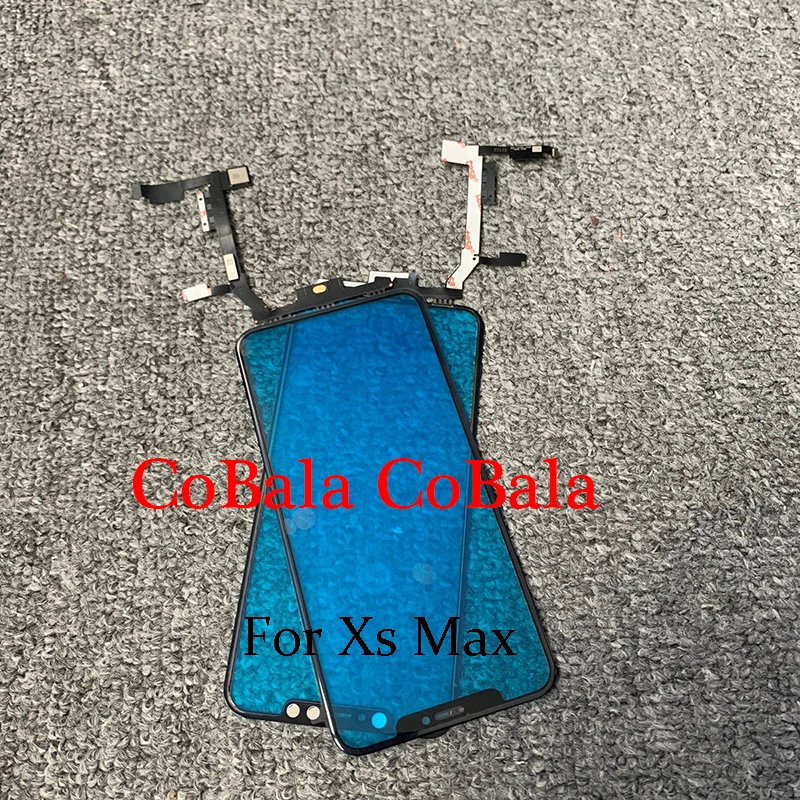 10 шт. предварительно протестированные для Apple iPhone X XS MAX без сварки сенсорный экран дигитайзер Переднее стекло Сенсорная линза внешняя панель с гибким кабелем