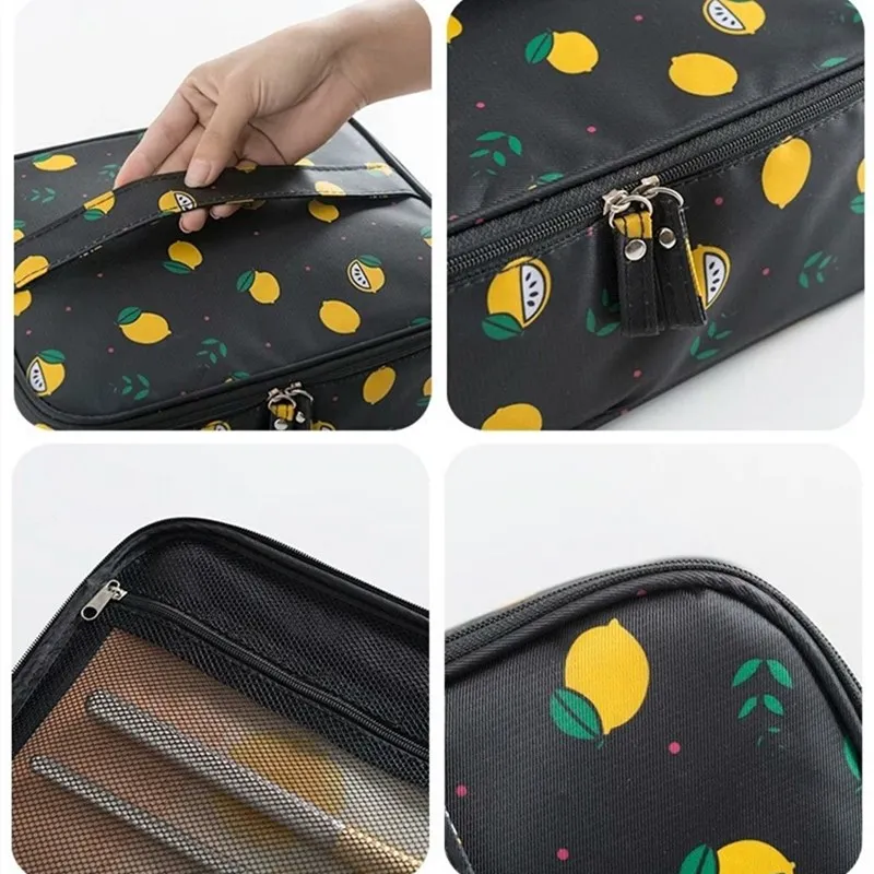 

High Quality Oxford Waterproof Travel Organizer Cosmetic Bag Flamingo Fashion Makeup Bag Wash Toiletry Bag Organizer Beauty Case