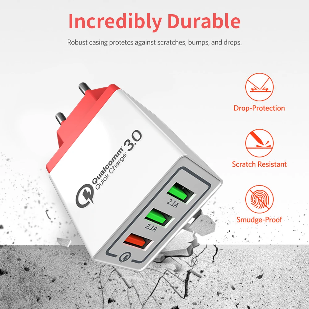 USB Quick charge 3 0 быстрый мобильный телефон зарядное устройство адаптер вилка