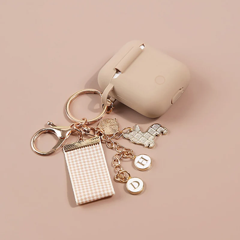 Чехол для Apple AirPods в стиле милый корги, с рисунком мультяшного персонажа, защитный чехол с кольцом для ключей в подарок.