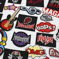 personalized rock guitar clothing patch ironing embroidery decal patch sewing fabric badge diy clothing accessories ietter decal