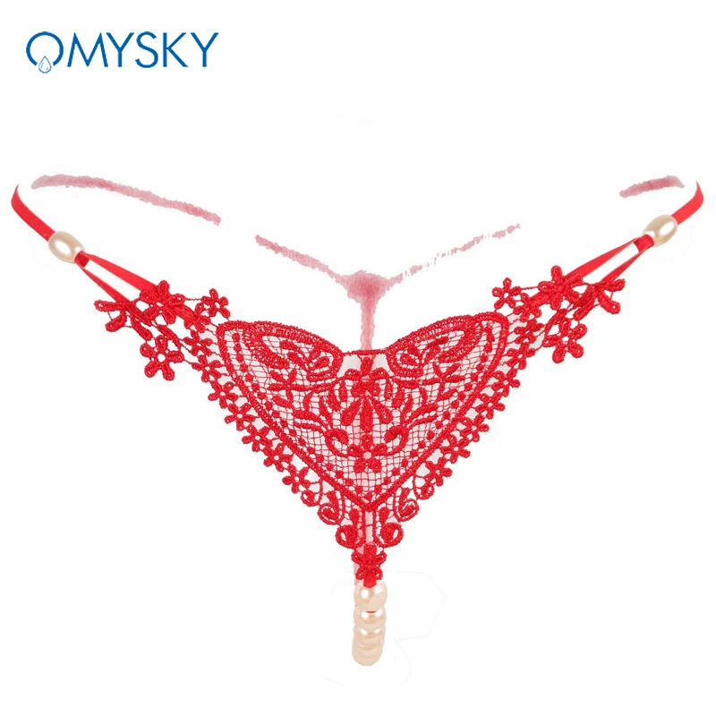 Женское нижнее белье OMYSKY соблазнительные прозрачные стринги с открытым шаговым