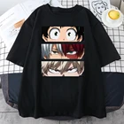 Милая футболка с аниме Моя геройская академия, Женская Повседневная футболка в стиле Харадзюку, женская футболка оверсайз, женская одежда в японском стиле на лето 2021, футболки