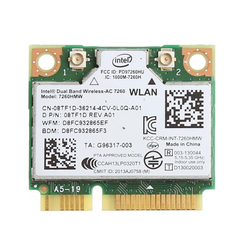 Dual Band Bluetooth 4.0 Wireless Mini PCI-E Card For Intel 7260 AC DELL 7260HMW