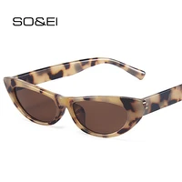 soei retro cat eye women sunglasses fashion candy color trending shades uv400 men tea pink gradient sun glasses