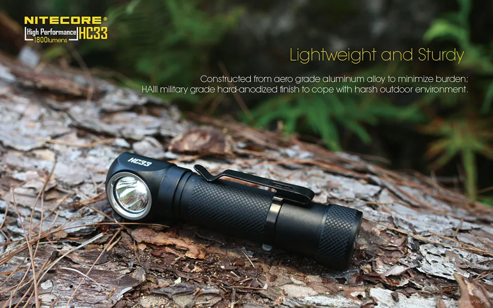 2017 Новый Nitecore HC33 CREE XHP35 светодиодный 1800 люмен высокопроизводительный налобный