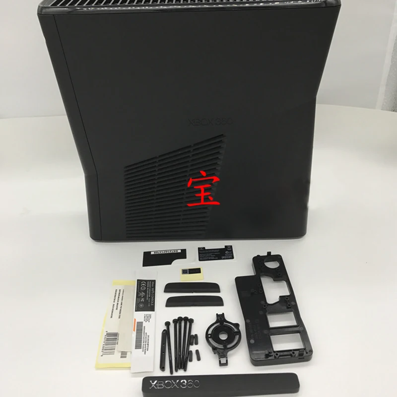 

Полный комплект черного цвета Корпус Корпуса корпуса для XBOX360 тонкая консоль запасные части для XBOXONE S