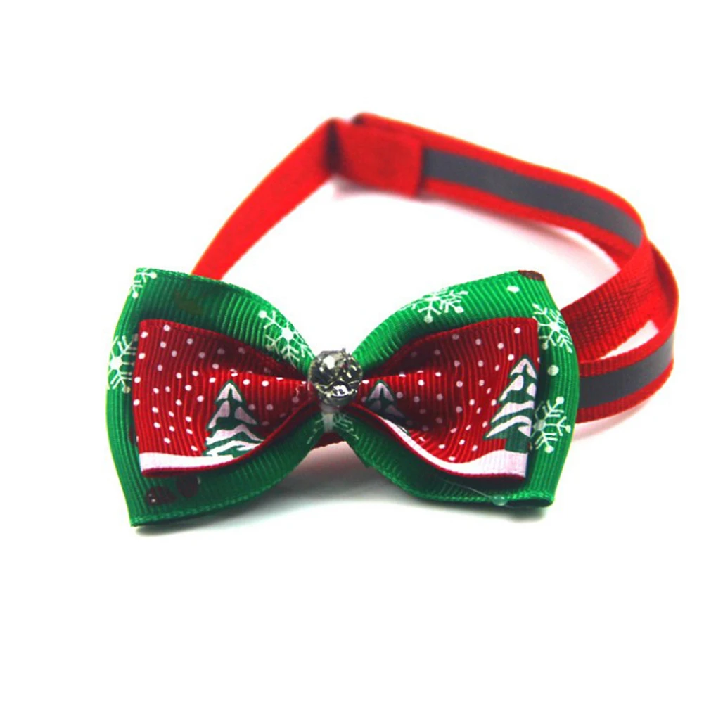 1 шт. регулируемый галстук бабочка для собаки ошейник подарок на Рождество Санта