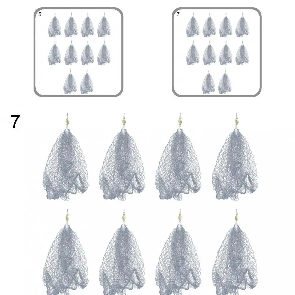 

10Pcs/Set High Quality Nylon Fishing Trap Net Spring Equipment Convenient Fishing Hand Net Good Ductility for Water Area