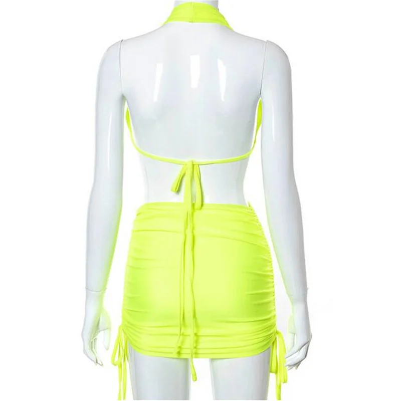 

Sexy Mini Dresses For Women 2021 Summer Sleeveless Deep V-neck Bodycon Dress Hot Solid Color Pencil Dresses Red Party Dresses