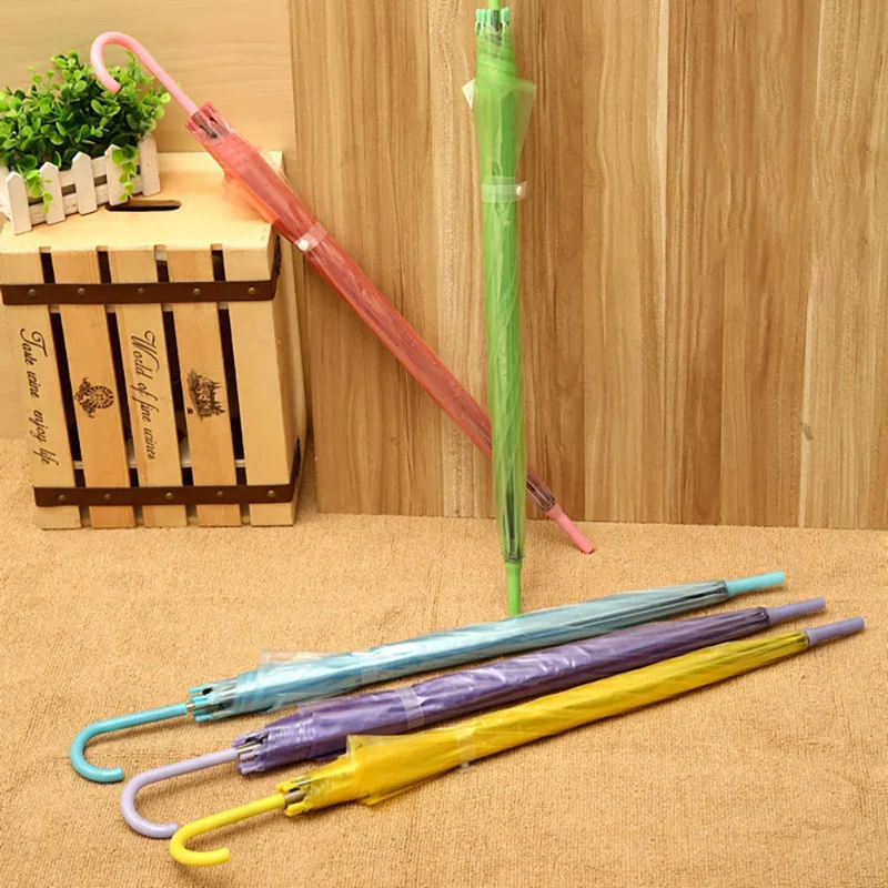 Umbrella High Quality Environmental Protection Color Transparent Umbrella Straight Pole Automatic Long HandleUmbrella Windproof