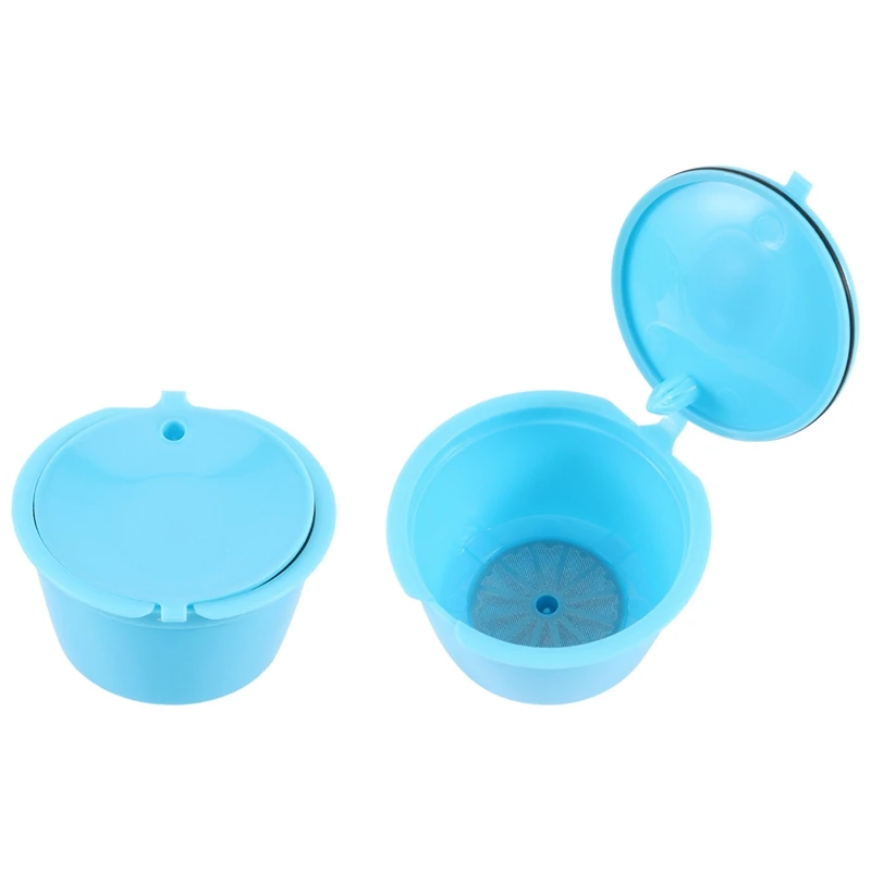 

1Set Refillable Coffee Capsules Pods Reusable Coffee Filter Plastic with Spoon Brush High Quality
