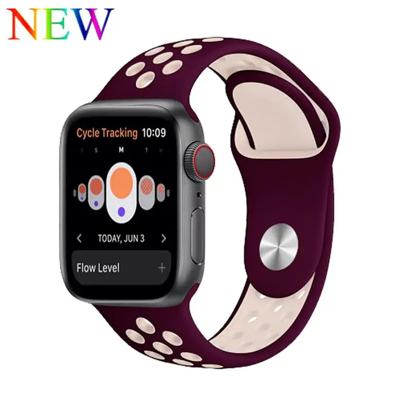 Ремешок для часов apple watch 4 Band correa apple watch 42 мм 38 мм 44 мм 40 мм iwatch series 5 4 3 2 Силиконовый браслет pulseira ремешок для часов