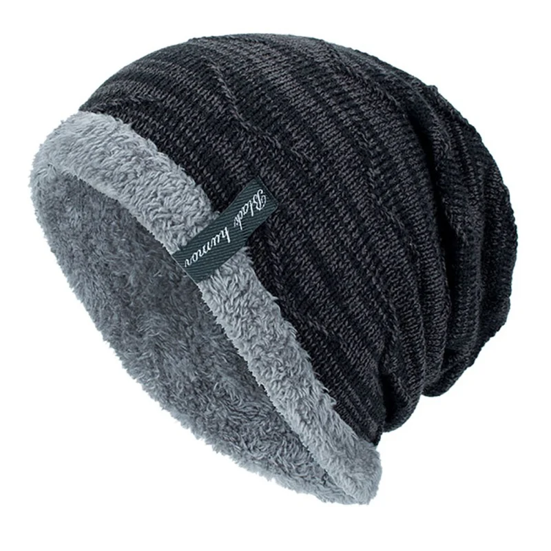 

Однотонная Вязаная Шапка-бини, зимние шапки, теплые шапки для мальчиков, бархатная утепленная шапка с узором, шапочки, шерстяные шапки для м...