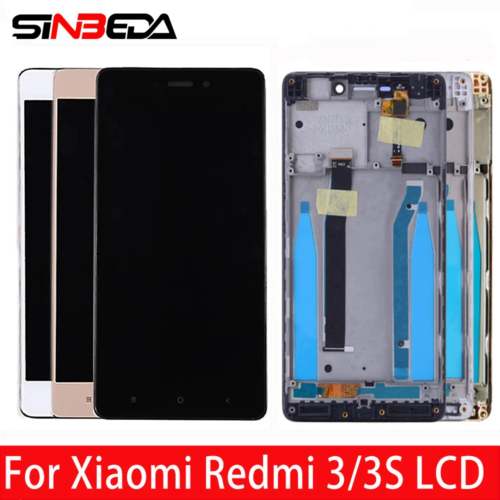 5 0 ''ЖК-дисплей для Xiaomi Redmi 3 3S ЖК-дисплей сенсорный экран в сборе с рамкой