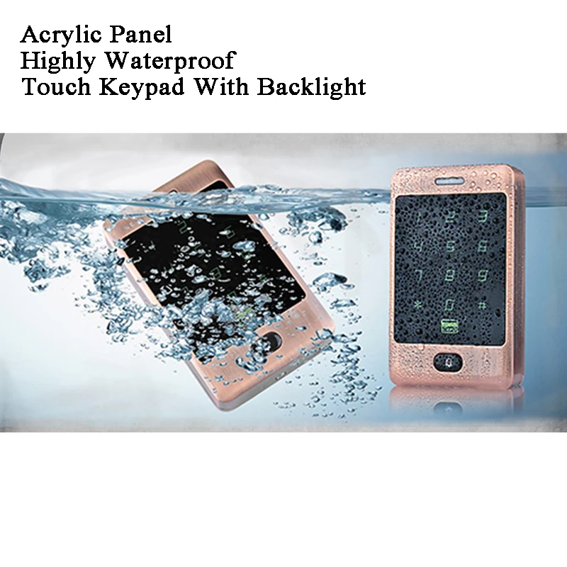 Открыватель ворот RFID считыватель цифровой клавиатуры/дверной звонок 125KHz ID-карта/код/пароль Электрический замок для двери водонепроницаемый Wg26 Офис/дом.