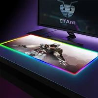 mouse pad anime larg e led 14color lighting rgb gaming mouse pad rubber non slip thickening table mat assassins creed accessorie