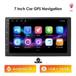 android car radio 2din 7 hd touch screen wifi bluetooth gps navigator multimedia audio video player rear view camera dvr pc mic free global shipping