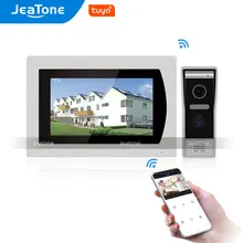 Jeatone WIFI Tuya IP Video Door Phone Intercom Video Doorbell 7 Touch Screen Apartment Access Control System Motion Detection