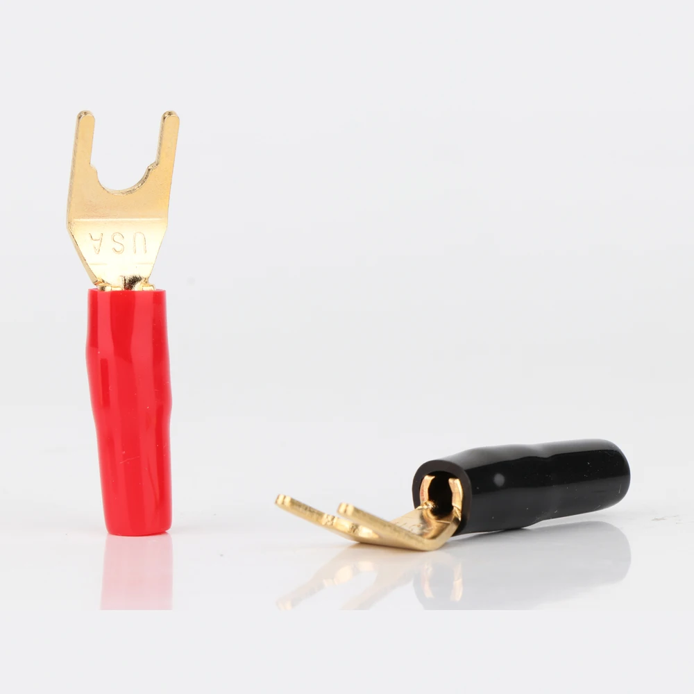 8 шт. высококачественные штекеры из чистой красной меди для динамика |