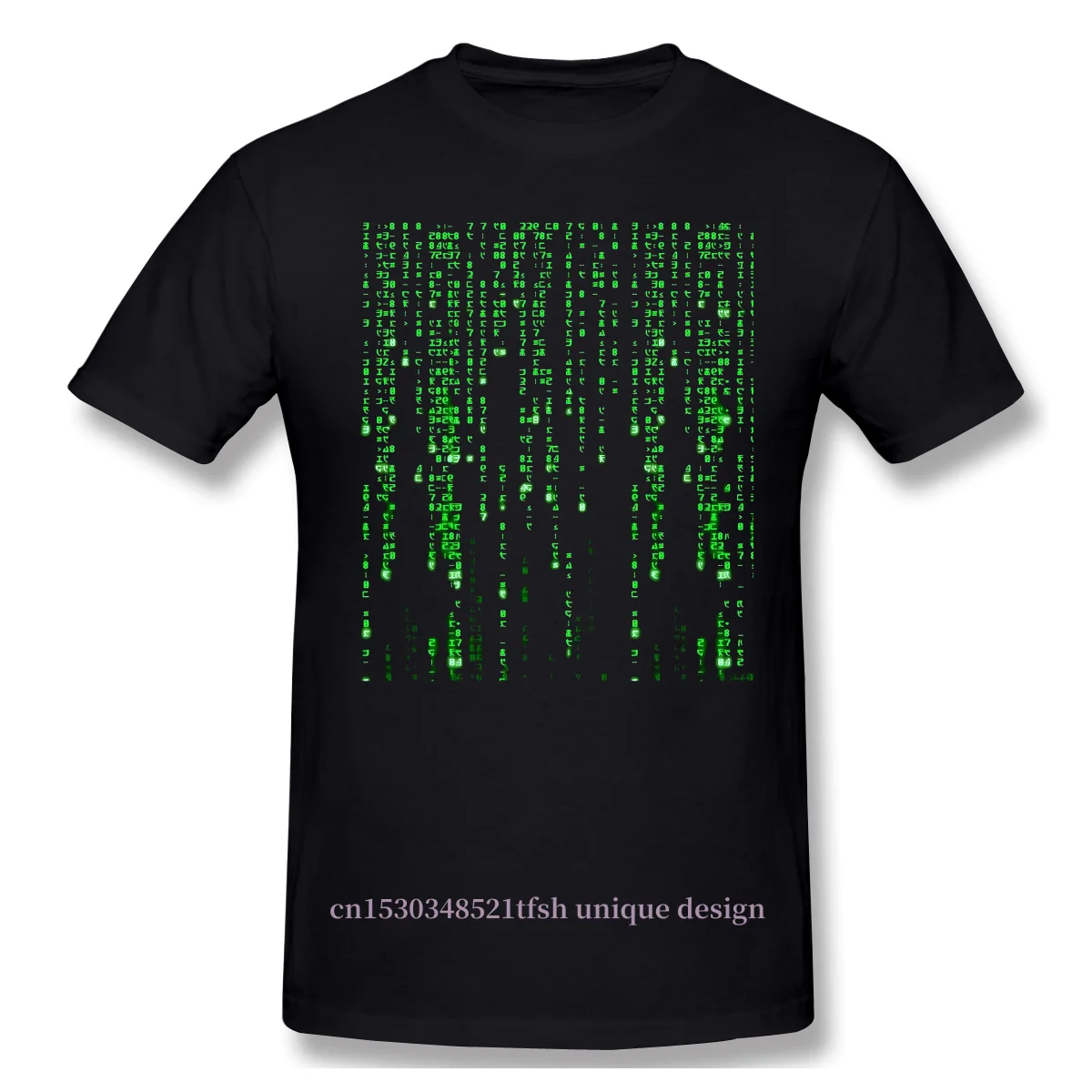 Linux Program Operating System Funny 2021 New Arrival T-Shirt Binary Code - The Matrix Unique Design Crewneck Cotton for Men