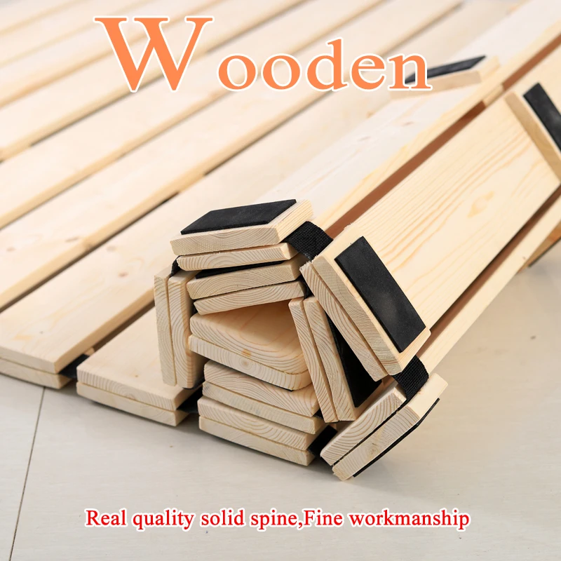 Складной реальные твердого деревянная кровать из сосны рамка Поддержка жесткий