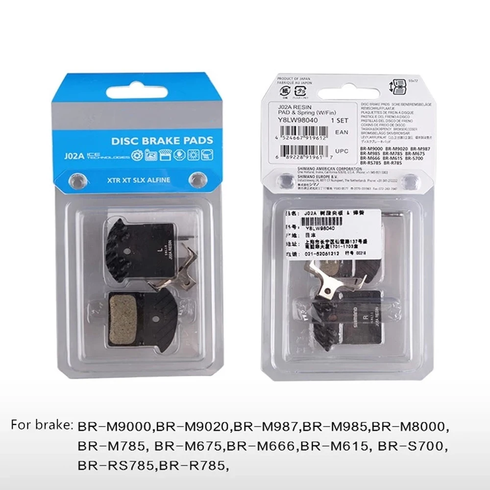 

J02A Resin Fin ICE-TECH J04C Metal Fin ICE-TECH Disc Brake Pads for M6000 SLX M7000 Deore XT M785 M8000 XTR M9000