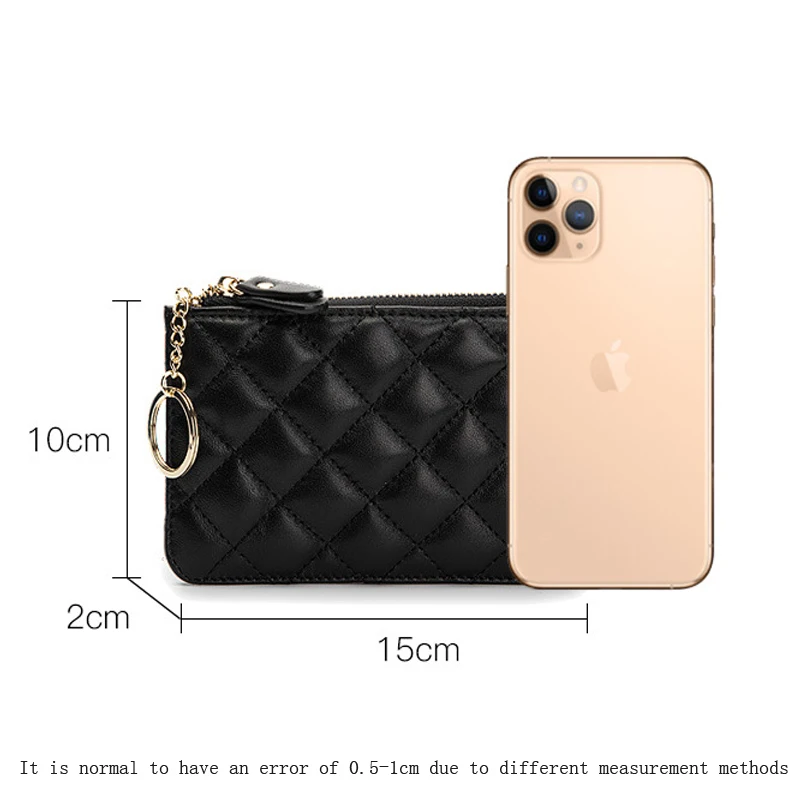 Женский маленький кошелек из натуральной коровьей кожи на молнии модный