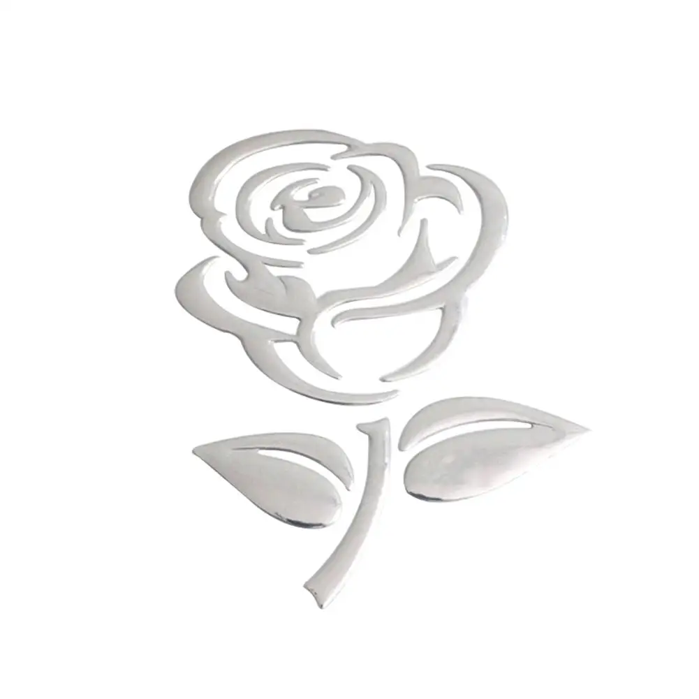 

Fashion Rose Flower Car Vehicle Light Lamp Brow Decor Rearview Mirror Sticker Exterior Accessories