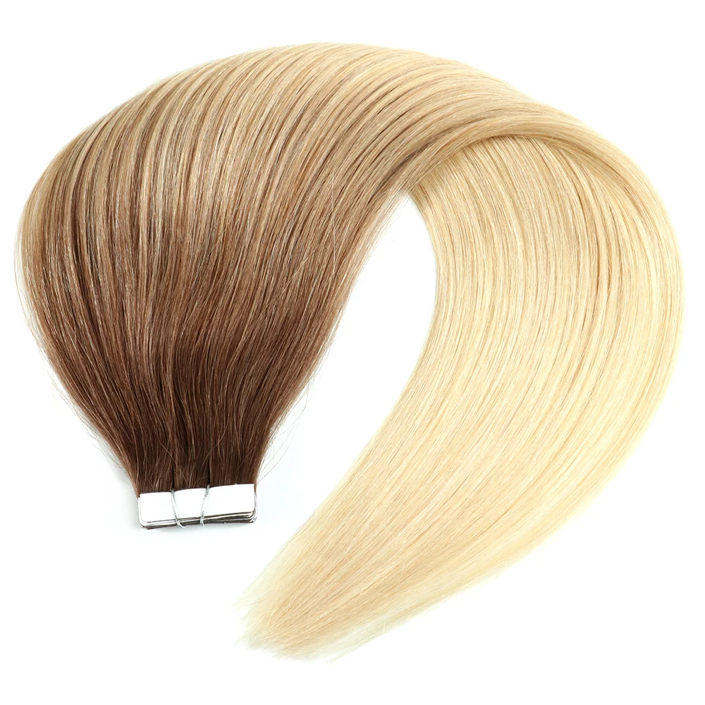 Sindra настоящие Remy человеческие волосы для наращивания кожи пучок натуральных волос Смешанные цвета прямые 40 шт 20 шт лента для наращивания